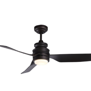 CEILING FAN SAMIRA with LIGHT 3-BLD 44" RUBBED BRONZE