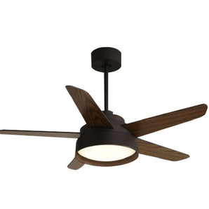 CEILING FAN AMAIA with LED LIGHT 5-BLADES 52" RUBBED BRONZE