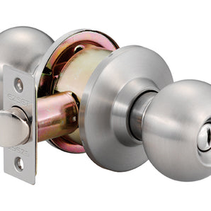 BALA PRIVACY CYLINDRICAL KNOBSET STAINLESS STEEL