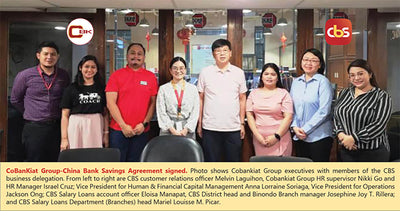 Co Ban Kiat Hardware, Inc. and CBS China Bank Savings Partner for Financial Services