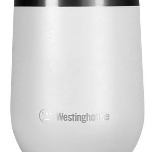 STAINLESS STEEL VACUUM INSULATED TUMBLER 12OZ WHITE