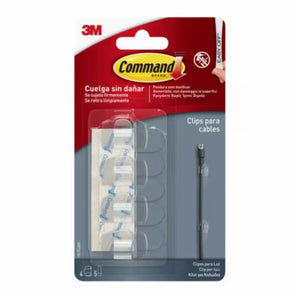 COMMAND CLR RND CORD CLIPS 4PC 5 STR