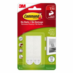 COMMAND PIC HANGING STRIPS M 3PC