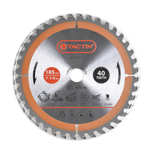 CIRCULAR SAW BLADE F/WOOD 185 X 16MM 40T