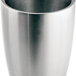 RAIN TUMBLER 3.25X4.25 CLEAR/BRUSHED STAINLESS STEEL