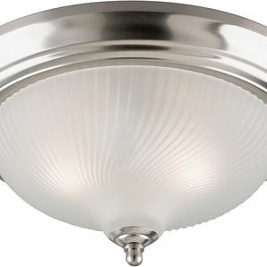 LIGHT FIXTURE 2-LIGHT FLUSH WALL MOUNT 300MM BRUSH NICKEL