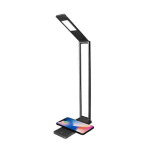 FOLDABLE SLIM LED DESK LAMP WITH WIRELESS CHARGER 4.5W BLACK