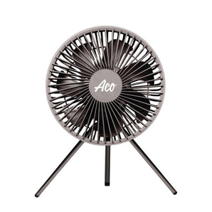 RECHARGEABLE TRIPOD MINI TABLE FAN 9" 10000mAh DARK GRAY