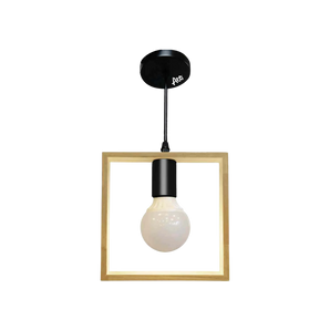 WOODEN SQUARE PENDANT LIGHT