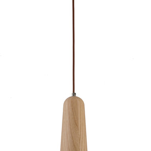ASHWOOD ROUND TUBE PENDANT LIGHT BEECH 6W
