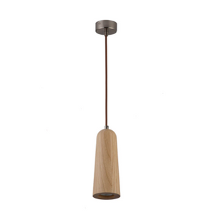 ASHWOOD ROUND TUBE PENDANT LIGHT BEECH 6W