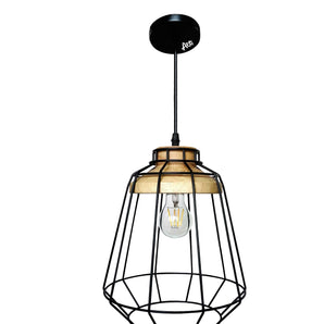 METAL WIRE IRON BELL PENDANT LIGHT