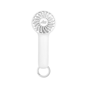 HANDHELD MINI FAN WITH CARABINER WHITE