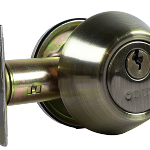 DEADBOLT SINGLE CYLINDER ANTIQUE BRASS