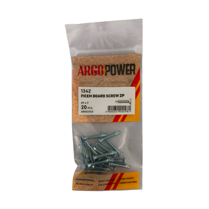 FICEM BOARD SCREW SDS CSK #7 1" 20PC ZP