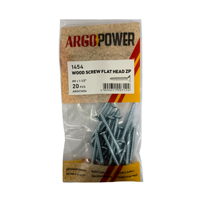 WOOD SCREW PH CSK #8 1-1/2" 20PC ZP