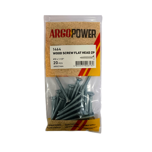 WOOD SCREW PH CSK #10 1-1/2" 20PC ZP