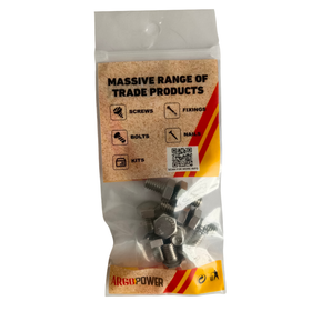 HEX CAP SCREW BOLT 5/16" X 1/2" 10PC SS