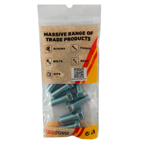 HEX CAP SCREW BOLT 3/8" X 1" 10PC ZP