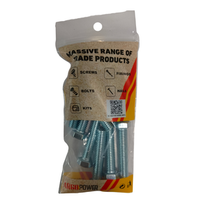 HEX CAP SCREW BOLT 3/8" X 2" 10PC ZP