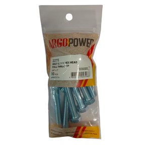 HEX CAP SCREW BOLT 3/8" X 2" 10PC ZP