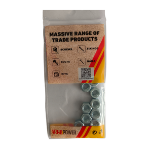 HEX NUT 5/16" 10PC ZP
