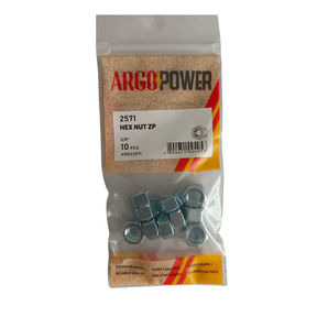 HEX NUT 3/8" 10PC ZP