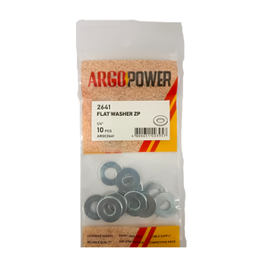 FLAT WASHER 1/4" 10PC ZP