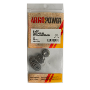 FLAT WASHER 1/4" 10PC SS