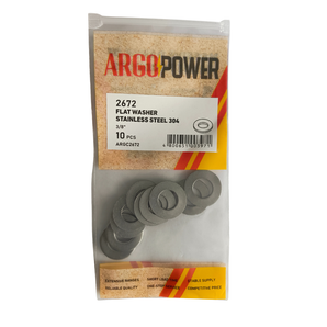 FLAT WASHER 3/8" 10PC SS