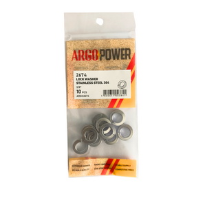 LOCK WASHER 3/8" 10PC STAINLESS STEEL