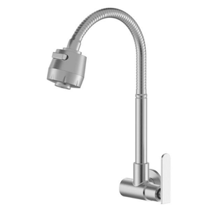 YARRA FLEXIBLE HEAD WALL MOUNT KITCHEN FAUCET STAINLESS STEEL
