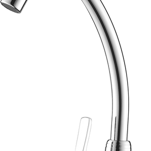 AQUA CURVE WALL MOUNT KITCHEN FAUCET CHROME