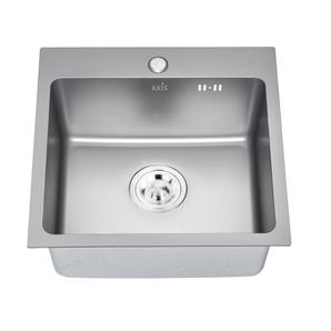 SINGLE BOWL NANO KITCHEN SINK WITH DRAINER 45X44X20CM