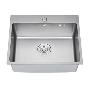 SINGLE BOWL NANO KITCHEN SINK WITH DRAINER 55X46X20CM