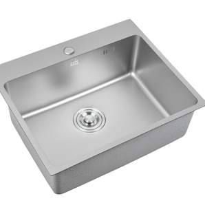 SINGLE BOWL NANO KITCHEN SINK WITH DRAINER 55X46X20CM