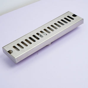 LINEAR FLOOR DRAIN 12" X 3" STAINLESS STEEL