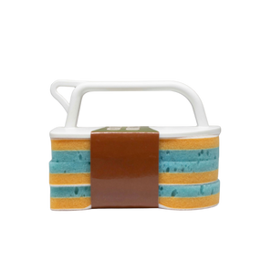 Homer Multipurpose Scrubber Sponges with Handle – Heavy-Duty Cleaning Brush