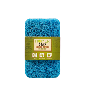 Homer 2 Pack Silicone Dish Sponges – Non-Scratch, Quick-Drying Cleaning Scrubbers