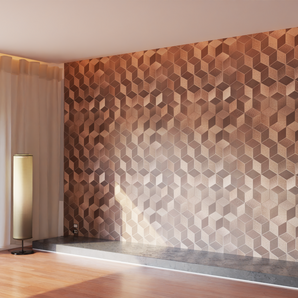 SA TILE 28.3X27.2X0.40CM 3D COPPER