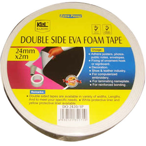 EVA FOAM DOUBLE-SIDED TAPE  24MM X 2M WHITE