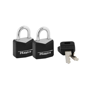 BRASS PADLOCK 2 KEYED 19MM x 11MM SHACKLE BLACK