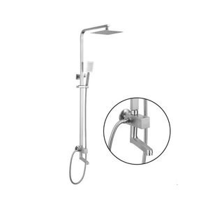 SQUARE ON-WALL SHOWER SYSTEM STAINLESS STEEL