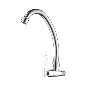 AQUA CURVE WALL MOUNT KITCHEN FAUCET CHROME