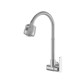 YARRA FLEXIBLE HEAD WALL MOUNT KITCHEN FAUCET STAINLESS STEEL