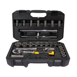 STANLEY Socket Set 26pc 1/2in Drive with Box