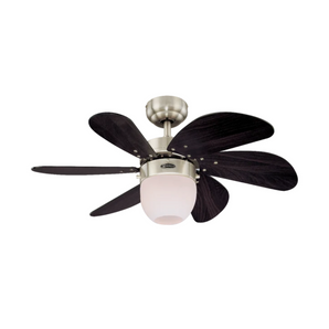 WESTINGHOUSE CEILING FAN TURBO SWIRL CFL 6-BLD 30 CHROME