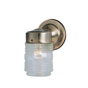 WESTINGHOUSE LIGHT FIXTURES 1-LT CLEAR JELLY GLASS 7.5H ANTIQUE BRASS