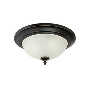 WESTINGHOUSE LIGHT FIXTURES HARWELL 2-LT FLUSH AMBER BRONZE