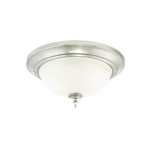 WESTINGHOUSE LIGHT FIXTURES HARWELL 2-LT FLUSH BRUSHED NICKEL